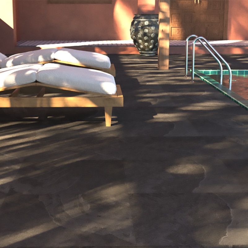 Black Slate | 20mm | Outdoor Tiles | 2 CM Thickness | Poolside Tiles | stoneware |  Anti-Slip Tiles