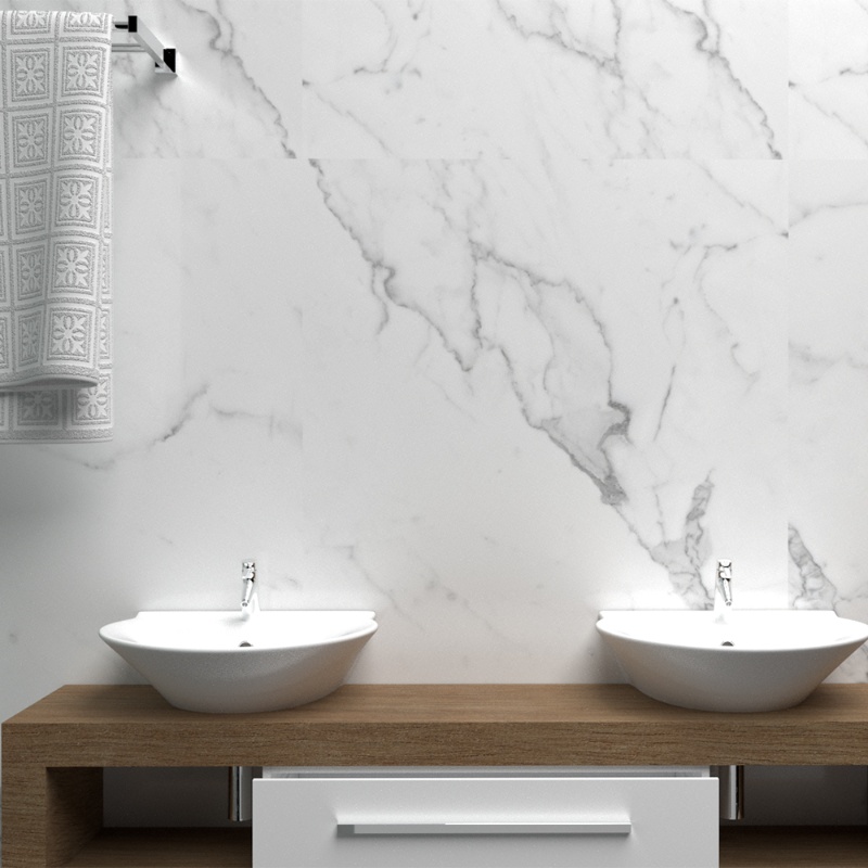 Porcelain tiles | 60x120cm | White Marble Tiles | Statuario Marble